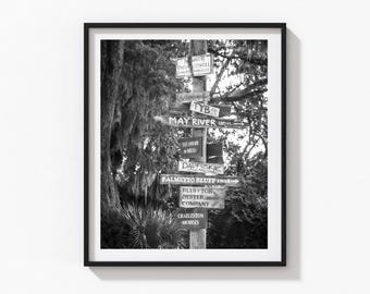 Bluffton SC Sign Print: Coastal Carolina Wall Art