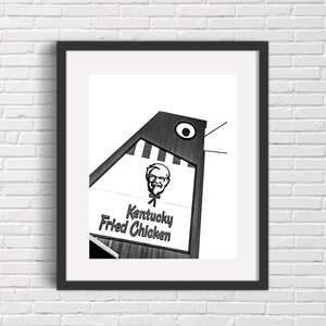 Marietta Big Chicken sign kitchen art print kitchen print wall decor classic diner vintage sign Kentucky chicken