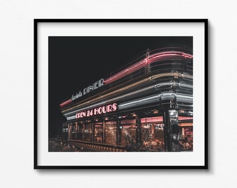 Marietta Atlanta Photography print foodie gift Atlanta art night photography print