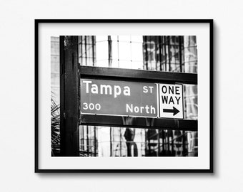 Tampa Wall art Tampa bay Tampa Lightning black and white photography print Wall Decor Print Tampa wall art