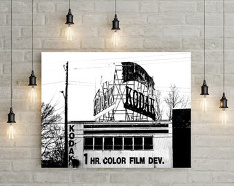 Vintage Kodak Sign Art Print, Atlanta Photography Gift