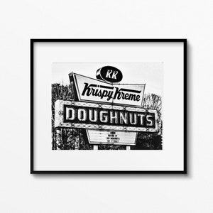 Atlanta art Krispy  kitchen wall décor kitchen wall art Sign art Ponce city market diner foodie gift wall art atlanta landmark doughnut