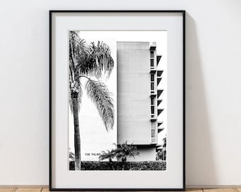 Mid century modern wall art Florida Vintage hotel print St petersburg Mid century print modern wall art retro wall print architectural print