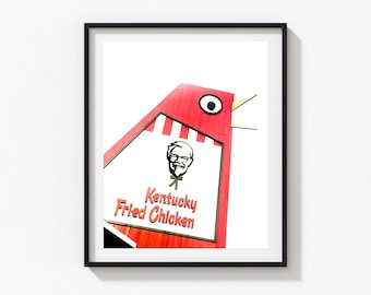 Atlanta art Atlanta photography print the big chicken Marietta Georgia Kentucky fried foodie gift gift for foodie