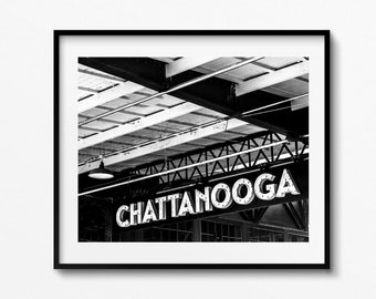 Chattanooga Train Station Print | Tennessee Depot Sign