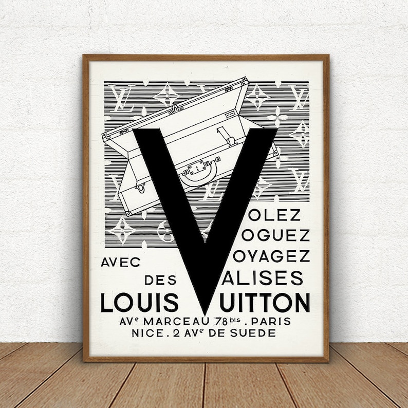 Louis Vuitton Vintage imprimable Français de la mode mur | Etsy