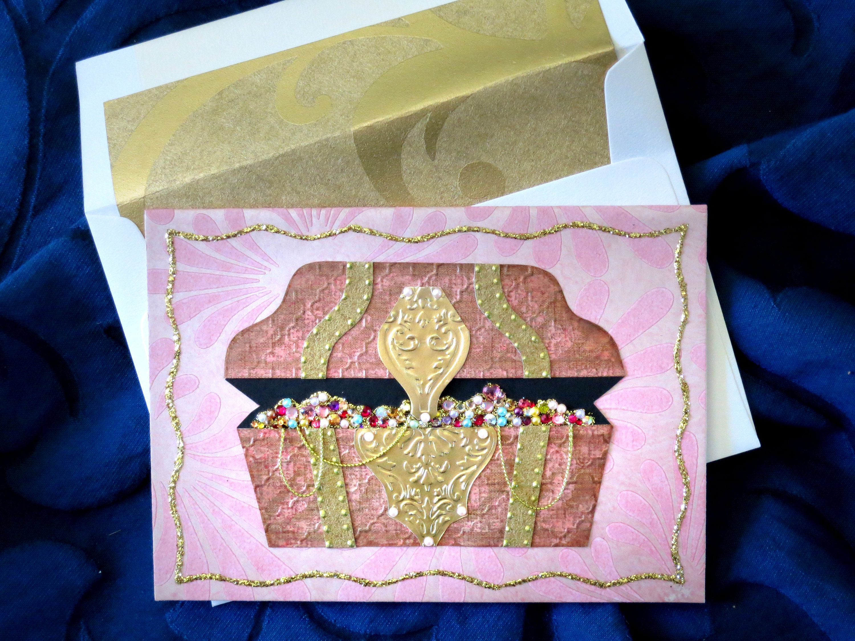 Treasure chest card Valentine treasure card Treasure Etsy