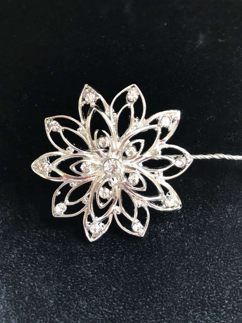jewellery silver floral bridesmaid Bridal Brooches brooch Brooch bouquet bride wedding
