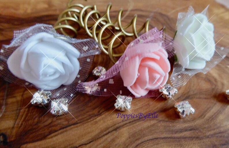 Rose Spiral Hairpins Hairpins Roses Corkscrew Hair Pins Etsy