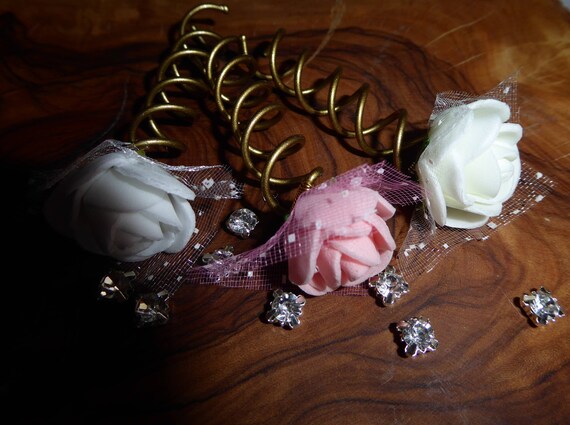 Rose Spiral Hairpins Hairpins Roses Corkscrew Hair Pins Etsy