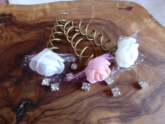 Rose Spiral Hairpins Hairpins Roses Corkscrew Hair Pins Etsy