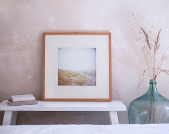Art print dunes, analog photography beach, signed in 22.5 x 22.5 cm