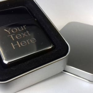 Your Photo & Text Engraved Chrome Petrol Star Lighter image 6