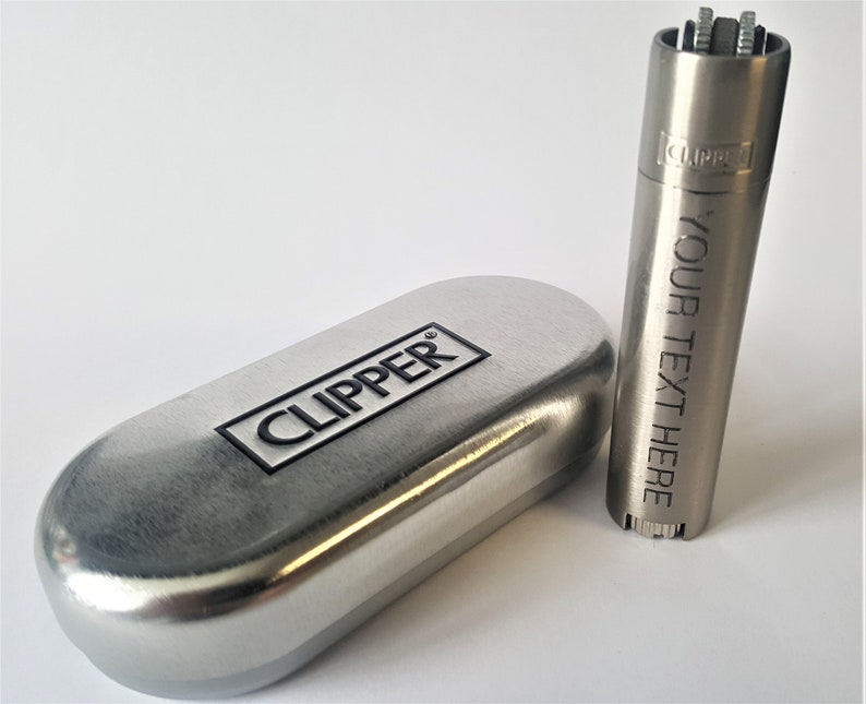 Genuine Clipper Engraved Silver Brushed Steel Lighter With Etsy UK