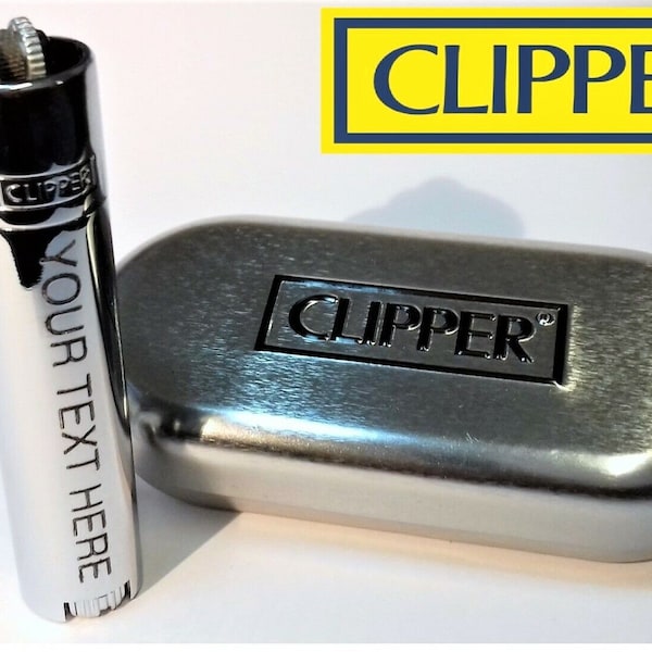 Genuine Clipper Engraved Silver Steel Lighter with personal message