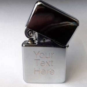 Your Photo & Text Engraved Chrome Petrol Star Lighter image 5