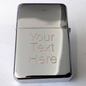 Your Photo & Text Engraved Chrome Petrol Star Lighter image 4