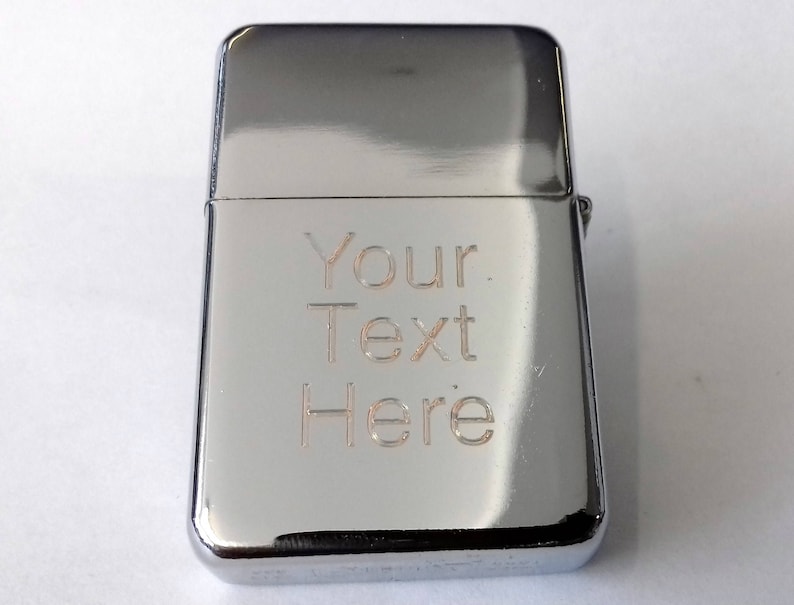 Your Photo & Text Engraved Chrome Petrol Star Lighter image 4