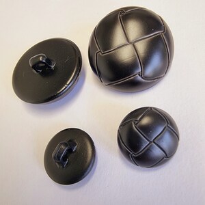 5 x Leather Look Round Buttons 15mm, 25mm, Plastic, Vegan, Chunky, Knit, Knitting, Sew, Black, Brown, Tan 5 Buttons image 4