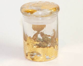 Gold leaf stash jar
