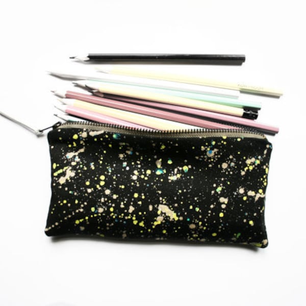 Galaxy print pencil case, pencil holder, cosmetic case, travel bag