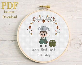 Over the Garden Wall Greg Quote Cross Stitch Pattern PDF Instant Download