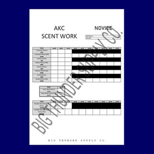 AKC Scent Work NOVICE Title Progression Tracking Sheet - Digital Download