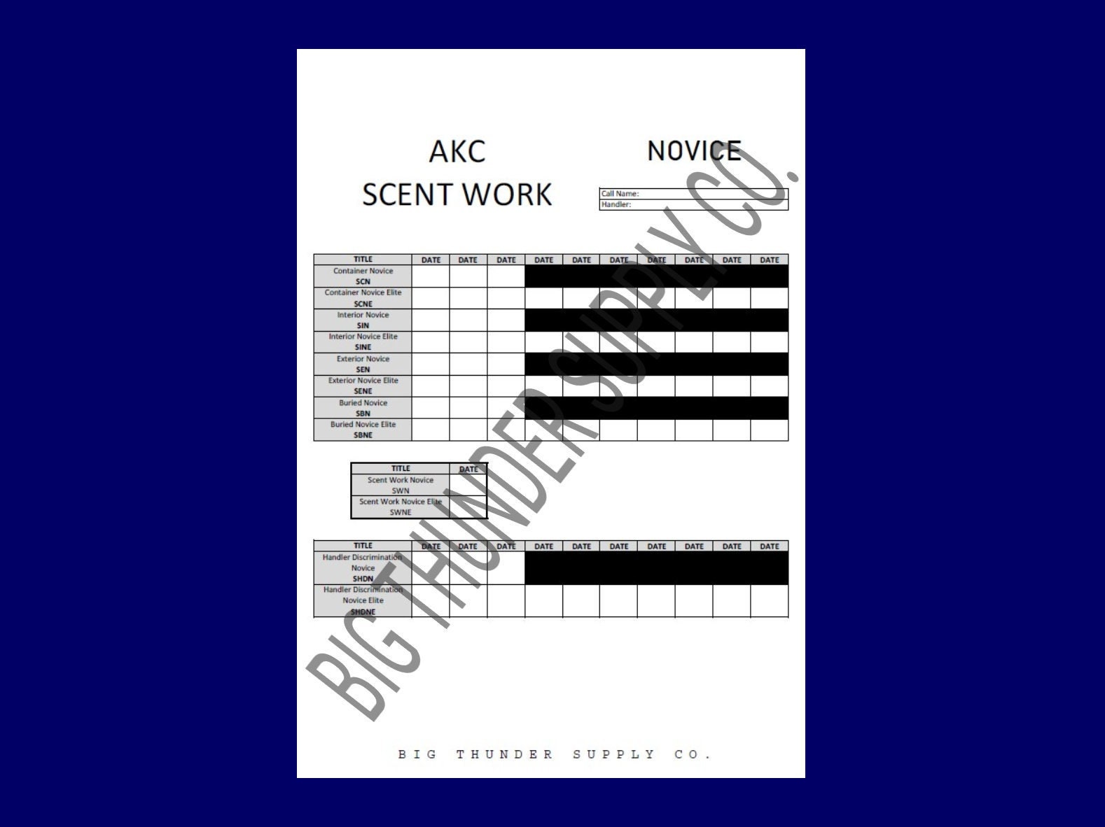 Akc top nosework supplies
