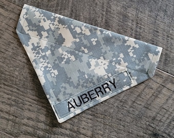 U.S. Army ACU Digital Custom Military Dog Cat Slip On Collar Bandana *READ DESCRIPTION*