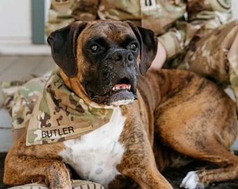 U.S. Army Air Force Multicam Custom Military Dog Cat Slip On Collar Bandana *READ DESCRIPTION*