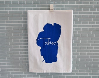 Set of 10 Lake Tahoe Flour Sack/ Dish Towels