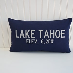 Lake Tahoe Elevation Pillow Cover image 2