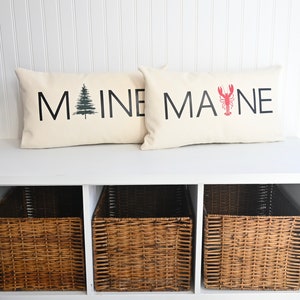 Maine Things - Lobster or Tree Style Pillow Cover