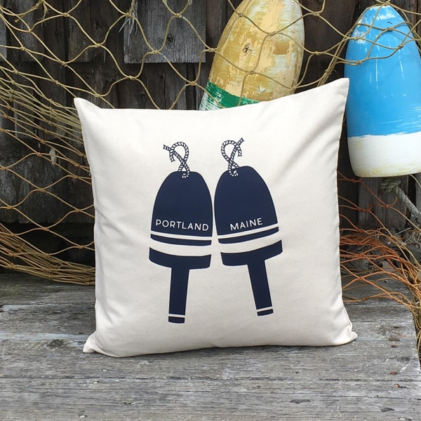 Custom Lobster Buoys Pillow Cover* 18 x 18