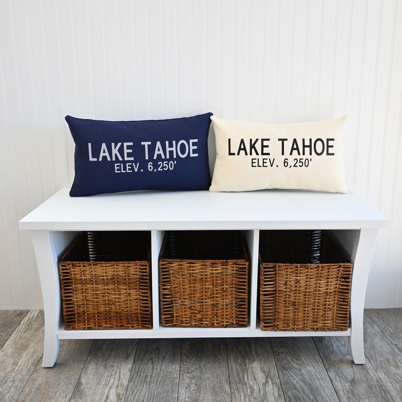 Lake Tahoe Elevation Pillow Cover image 1