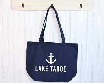 Set of 10 Lake Tahoe Nautical Anchor Tote Bags