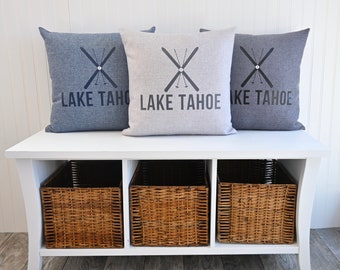 Lake Tahoe Modern Ski Pillow Cover