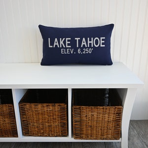 Lake Tahoe Elevation Pillow Cover image 3