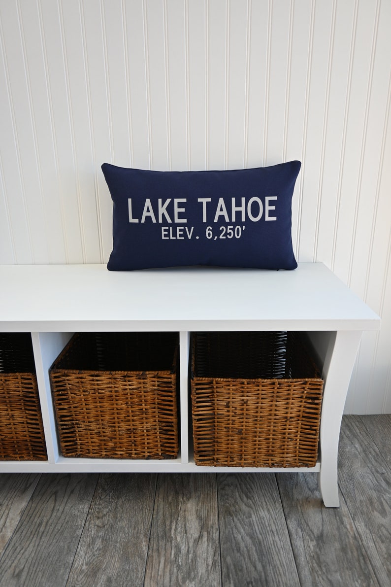 Lake Tahoe Elevation Pillow Cover image 3