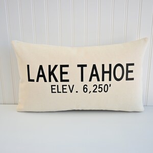 Lake Tahoe Elevation Pillow Cover image 5