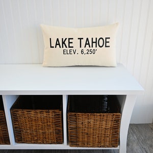 Lake Tahoe Elevation Pillow Cover image 4