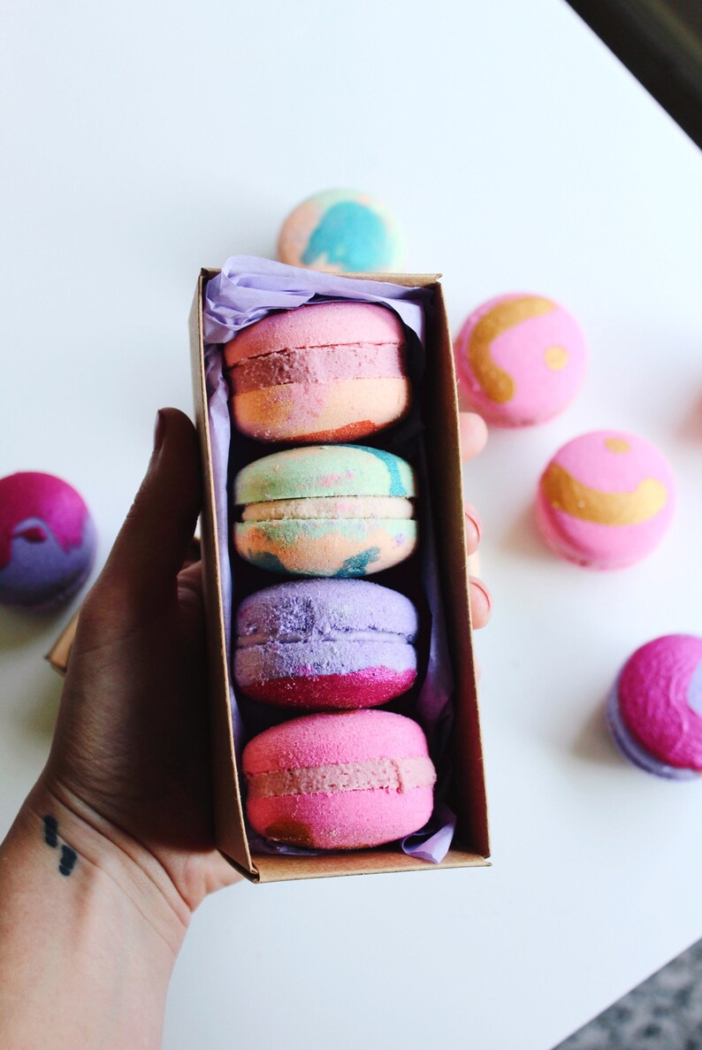 Macaron Bath Bomb Gift Set Gift Wrapped Bath Bomb Bath | Etsy