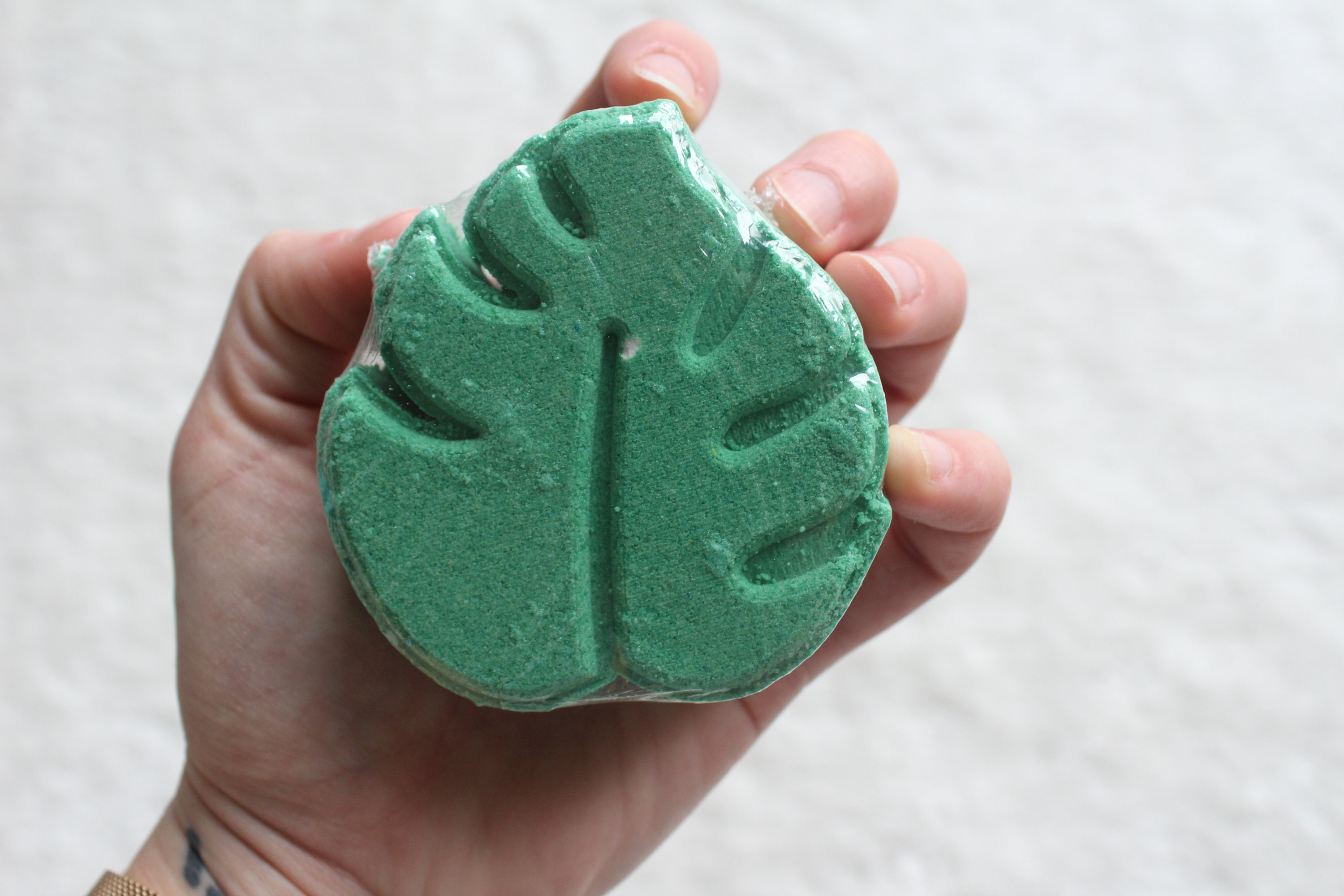 Monstera Leaf Bath Bomb Plant Shaped Bath Bomb Bath Bomb Etsy