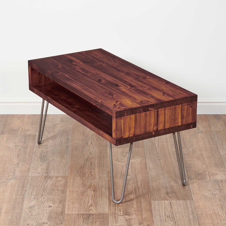 TV Stand Unit Solid Wood. Soundbar Shelf. Midcentury Metal Etsy UK