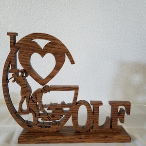 Golf desktop plaque