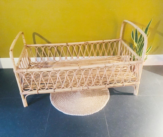 vintage bamboo crib