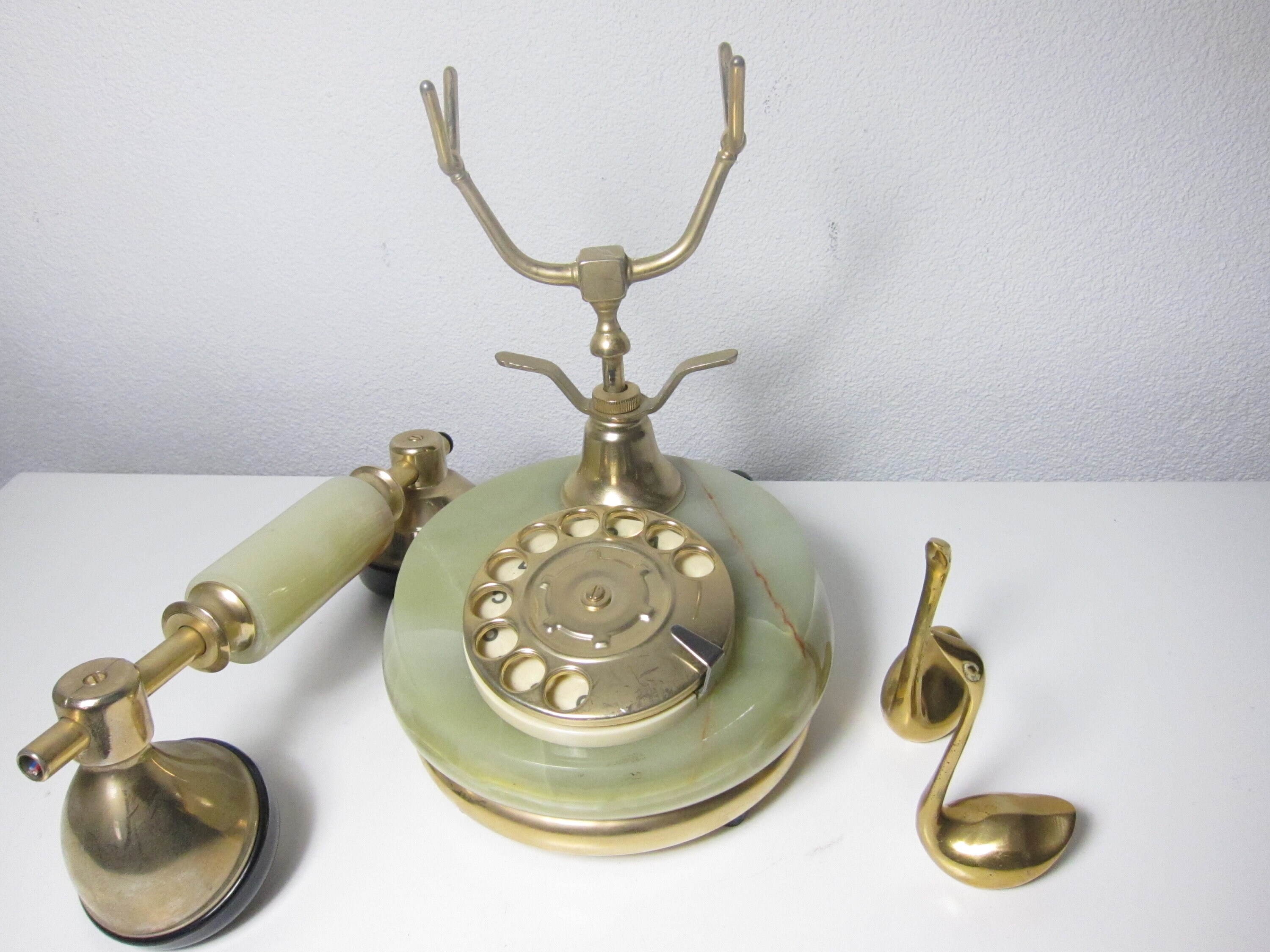 Vintage Marble Phone 1960s Midcentury Fabrication Artisanal Etsy