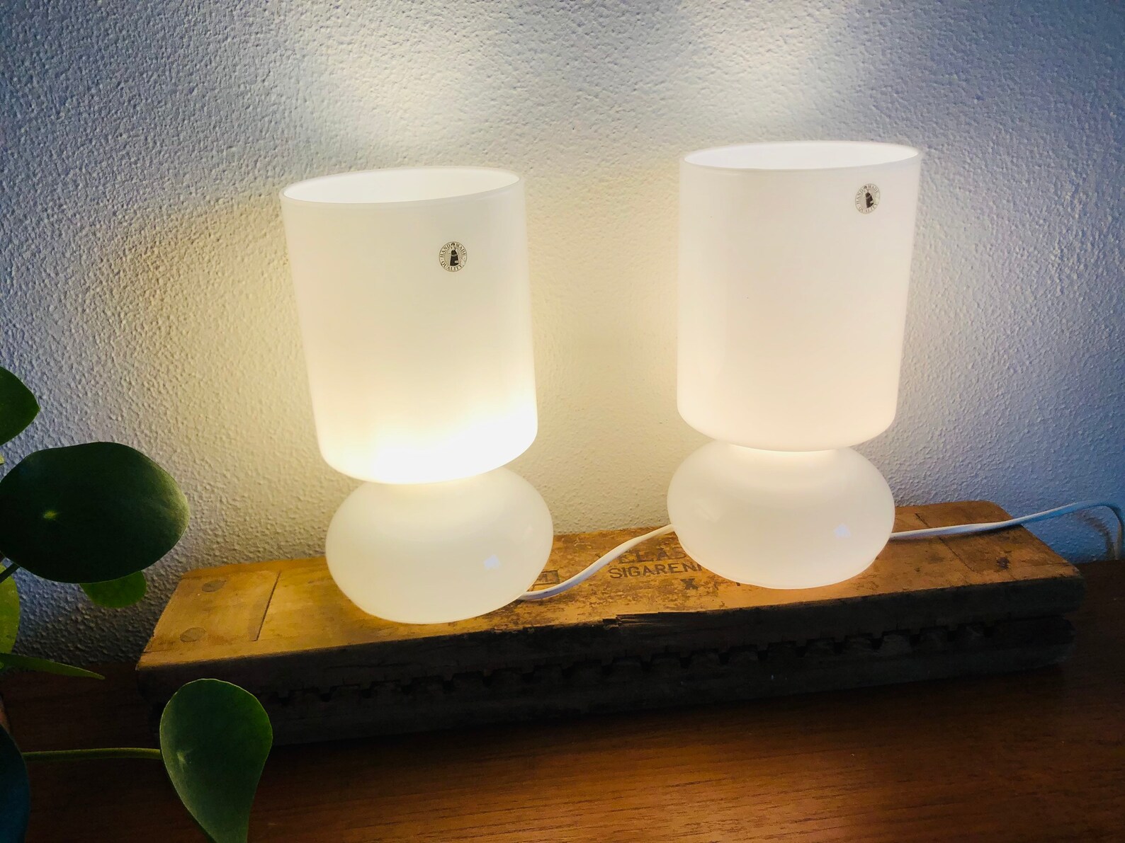 Set of Two White Lykta Ikea Lamps Vintage 80's Etsy
