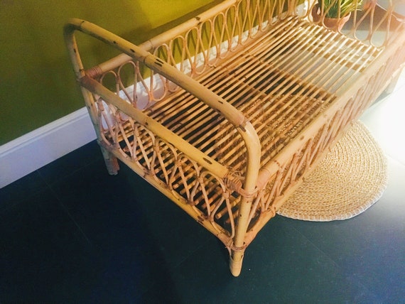 vintage bamboo crib
