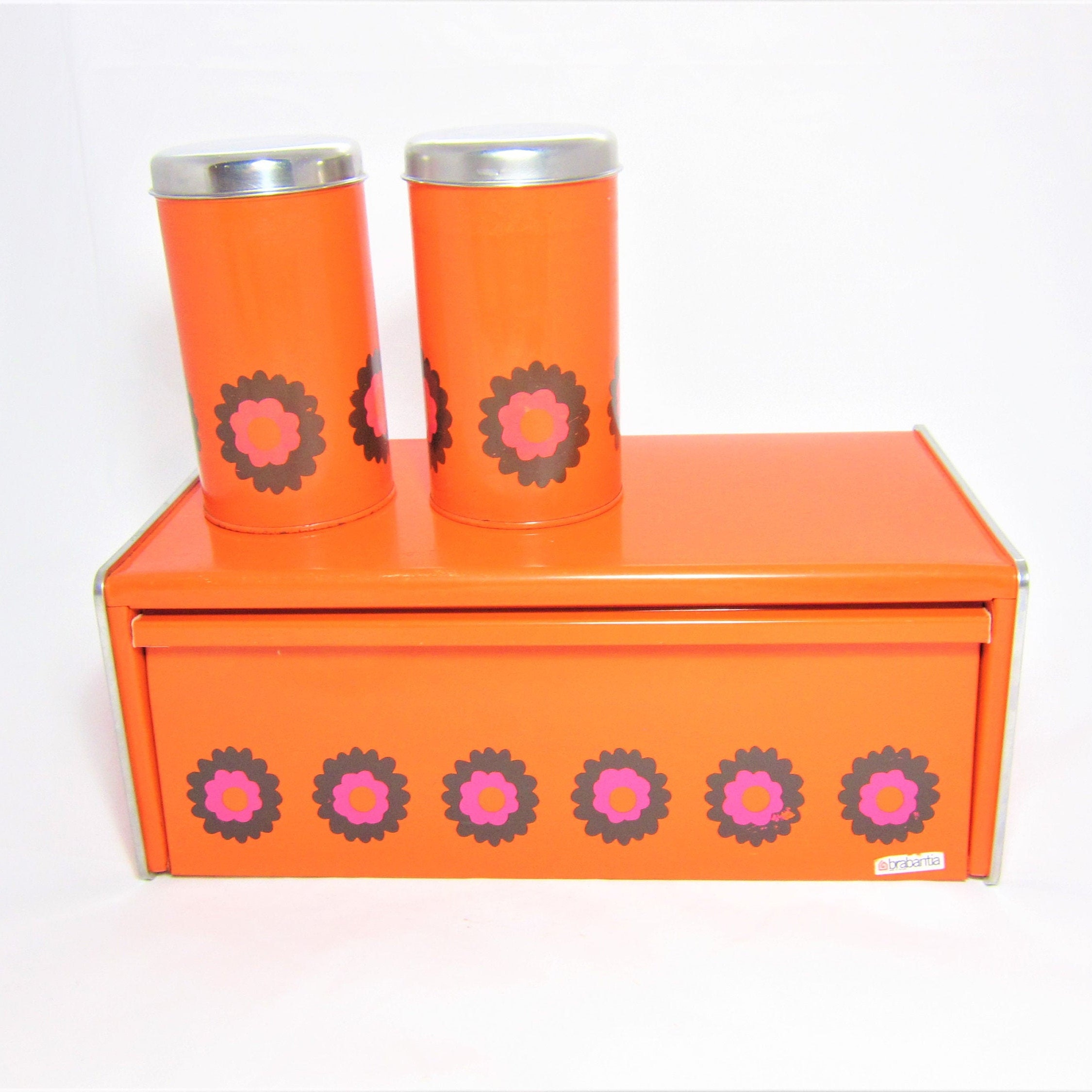 vrijdag zo chocola Orange Vintage Brabantia Lunchbox Retro Bread Box/bread Box - Etsy